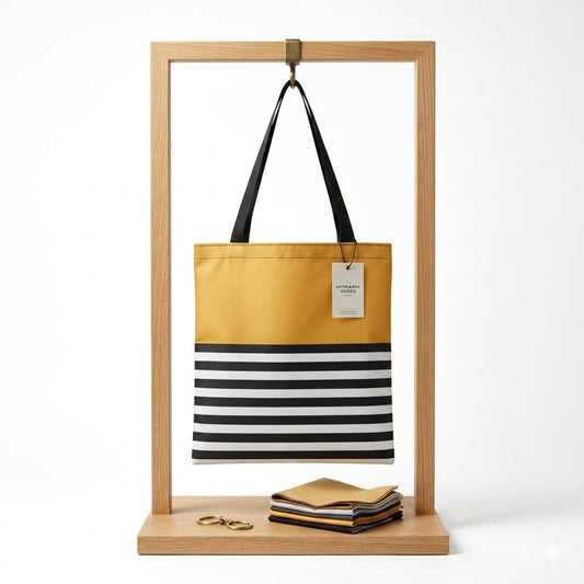 Tote bag escarabajo joya artesanal en uso, bolso de tela hecho a mano Encantos