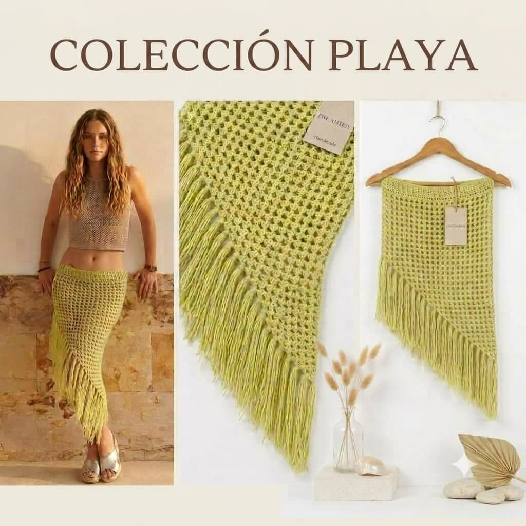 Prendas de playa artesanales de crochet hechas a mano con mimo. Cada pieza es única e irrepetible — tejida con hilo seleccionado y acabados cuidados al detalle.
