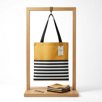 Tote bag escarabajo joya artesanal en uso, bolso de tela hecho a mano Encantos