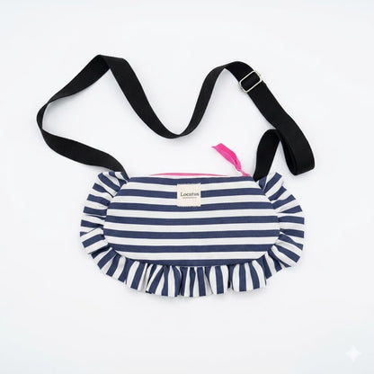 Bolso cruzado Luna marinero con volantes - vista plana