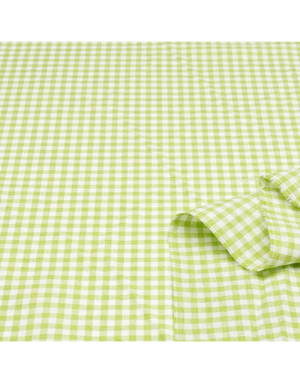 Tela vichy verde manzana
