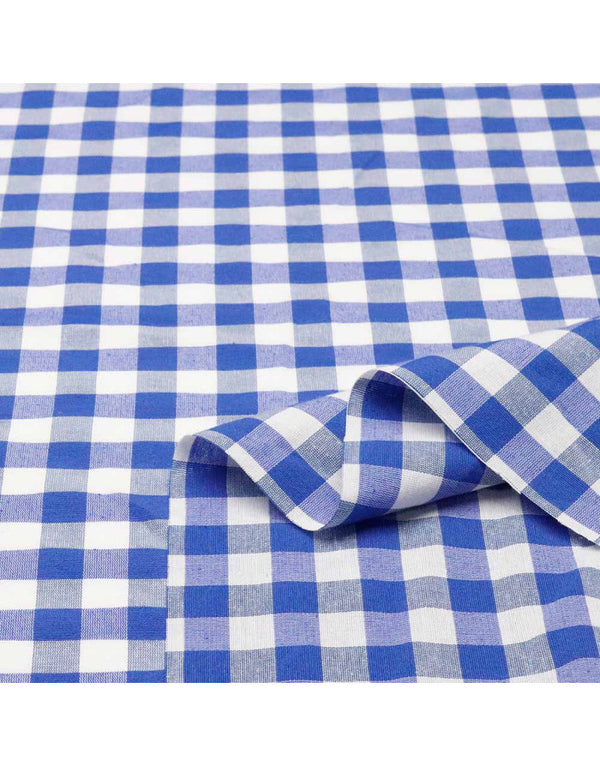 Tela vichy azul real